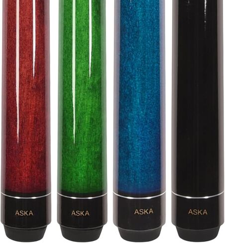Set of Aska 2-Piece Pool Cue Sticks LEC, 58-Inches Long Assembled, Canadian Hard Rock Maple, 5/16x18 Joint, Hard Long Lasting Glued On Tip in Saudi Arabia
