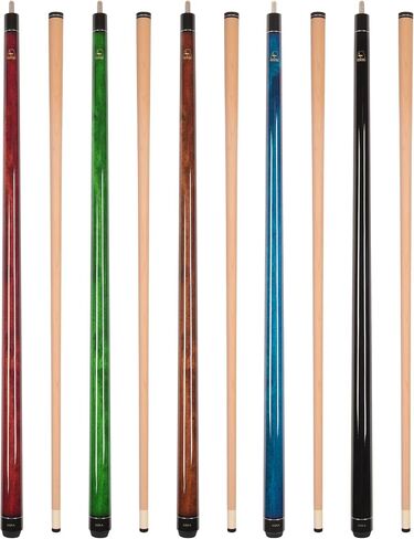 Set of Aska 2-Piece Pool Cue Sticks LEC, 58-Inches Long Assembled, Canadian Hard Rock Maple, 5/16x18 Joint, Hard Long Lasting Glued On Tip in Saudi Arabia