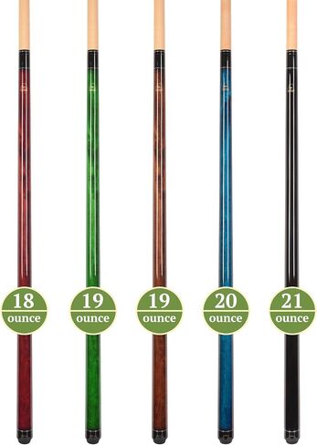 Set of Aska 2-Piece Pool Cue Sticks LEC, 58-Inches Long Assembled, Canadian Hard Rock Maple, 5/16x18 Joint, Hard Long Lasting Glued On Tip in Saudi Arabia