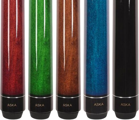 Set of Aska 2-Piece Pool Cue Sticks LEC, 58-Inches Long Assembled, Canadian Hard Rock Maple, 5/16x18 Joint, Hard Long Lasting Glued On Tip in Saudi Arabia