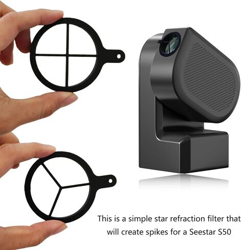 Star Refraction Filter for ZWO Seestar S50, Diffraction Spike Masks for ZWO Seestar S50 Accessory for Telescope Black 2PCS not Include Any Filters or The ZWO Seestar Black in Saudi Arabia