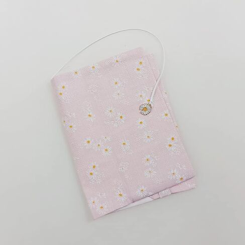 غلاف كتاب مقاس A5 (أقحوان باللون الوردي) غطاء غلاف صلب للغلاف الورقي، والمجلات، والمذكرات، والرواية، والنسيج القابل للغسل، يناسب السُمك القابل للتعديل in Kuwait