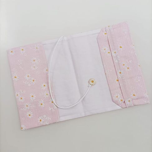 غلاف كتاب مقاس A5 (أقحوان باللون الوردي) غطاء غلاف صلب للغلاف الورقي، والمجلات، والمذكرات، والرواية، والنسيج القابل للغسل، يناسب السُمك القابل للتعديل in Kuwait