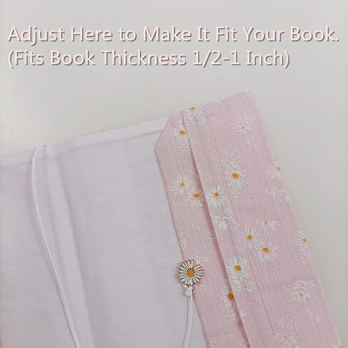 غلاف كتاب مقاس A5 (أقحوان باللون الوردي) غطاء غلاف صلب للغلاف الورقي، والمجلات، والمذكرات، والرواية، والنسيج القابل للغسل، يناسب السُمك القابل للتعديل in Kuwait