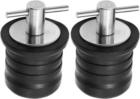 2 Pcs 1-1/4 Inch T-Handle Drain Plug,Twist and Seal Design, Rubber Plug for Boats/Yachts/Kayaks Drain Plug in Saudi Arabia