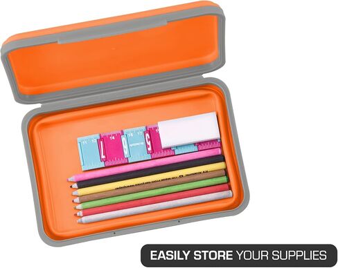 صندوق تخزين مرن أكاديمي مع غطاء، تصميم مقلمة قابل للطي للحرف واللوازم المدرسية، 3 عبوات in Kuwait