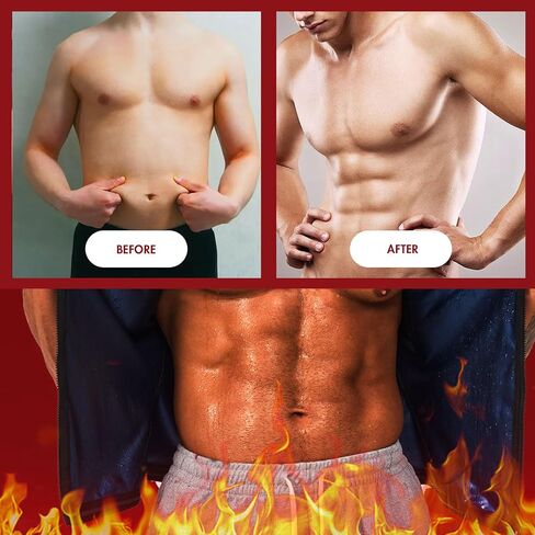 Men's Sauna Sweat Vest Compression Tank Top Waist Trainer Suit Slimming Workout Body Shaper Shirt Zipper in Saudi Arabia