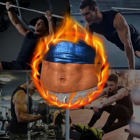 Men's Sauna Sweat Vest Compression Tank Top Waist Trainer Suit Slimming Workout Body Shaper Shirt Zipper in Saudi Arabia