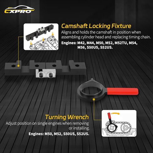 Double Vanos Camshaft Alignment Timing Locking Tool Kit, Engine Timing Tool Set Compatible with BMW M52, M54, M56, M52TU in Kuwait