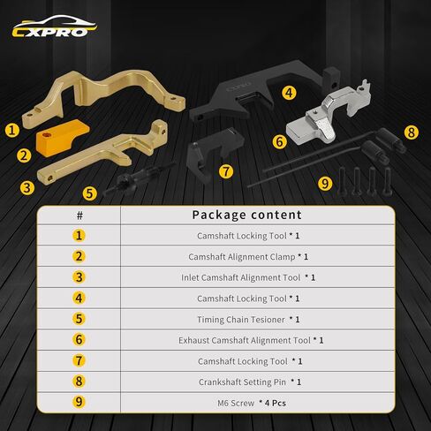 Camshaft Alignment Timing Tool Set, Engine Camshaft Timing Tool, Compatible with BMW Mini Cooper N12 N14 Engines 1.4 1.6 16V Configurations, Citroen Picasso Peugeot N16 Engines in Kuwait