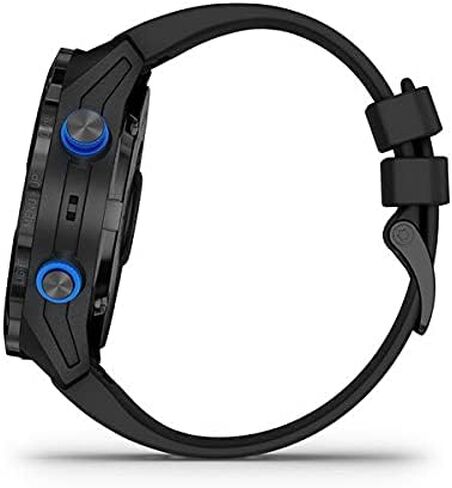 كمبيوتر الغوص Garmin Descent Mk2i على شكل ساعة (تيتانيوم مع حزام أسود) مع حزمة الطاقة Wearable4U in Saudi Arabia
