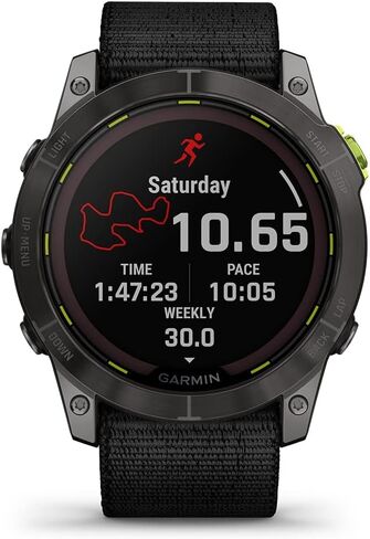 Garmin Enduro 2 Ultraperformance GPS Watch | Gift Box Bundle Screen Protectors, Wall Adapter, & Hard Case | Endurance Smartwatch with Long-Lasting Battery Life, Solar Charging, & Maps in Saudi Arabia