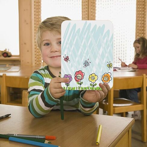 6 عبوات من ألواح المسح الجاف مقاس 9 × 12 بوصة مزدوجة الجوانب، لوحة بيضاء صغيرة قابلة للمسح، سبورة بيضاء محمولة للطلاب، مستلزمات معلم الفصول الدراسية in Kuwait