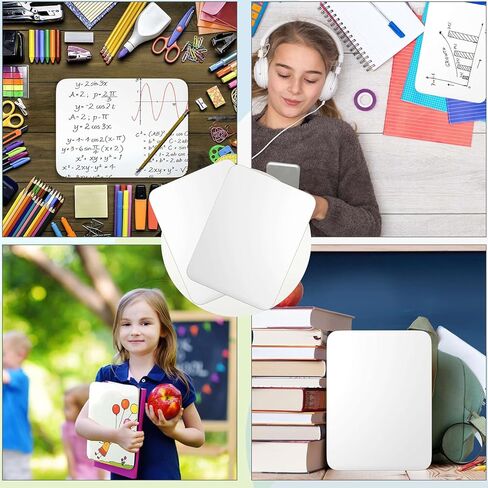 6 عبوات من ألواح المسح الجاف مقاس 9 × 12 بوصة مزدوجة الجوانب، لوحة بيضاء صغيرة قابلة للمسح، سبورة بيضاء محمولة للطلاب، مستلزمات معلم الفصول الدراسية in Kuwait