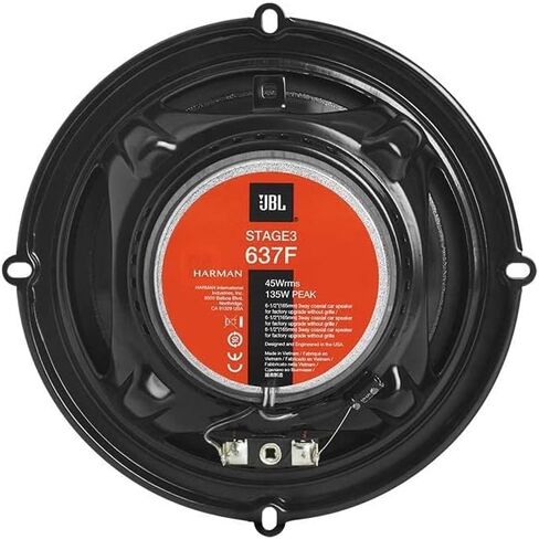 مكبر صوت للسيارة JBL Stage 3637F مقاس 6.5 بوصة ثلاثي الاتجاهات، بدون شواية in Saudi Arabia