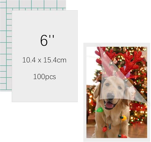 100 Pack Self Sealing Laminating Pouches 4.1x6.06inch 3.2 Mil Thickness Self Adhesive Laminating Sheets Waterproof Clear Lamination Pouches for Documents & Photos No Laminating Machine Needed in Kuwait