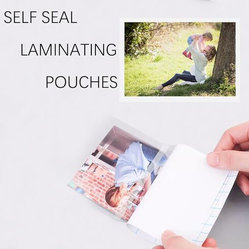 100 Pack Self Sealing Laminating Pouches 4.1x6.06inch 3.2 Mil Thickness Self Adhesive Laminating Sheets Waterproof Clear Lamination Pouches for Documents & Photos No Laminating Machine Needed in Kuwait