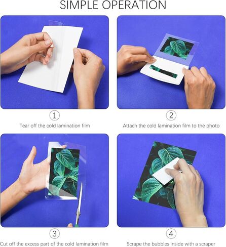 100 Pack Self Sealing Laminating Pouches 4.1x6.06inch 3.2 Mil Thickness Self Adhesive Laminating Sheets Waterproof Clear Lamination Pouches for Documents & Photos No Laminating Machine Needed in Kuwait