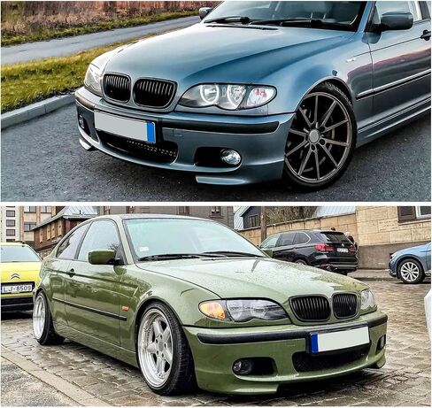 شبكة أمامية مزدوجة الشرائح لسيارات BMW 5 Series F10 F11 F18 سيدان 520i 528i 535d 535i 550i 520i 2010-2017 - شبكة الكلى الأمامية (ABS أسود لامع) in Kuwait