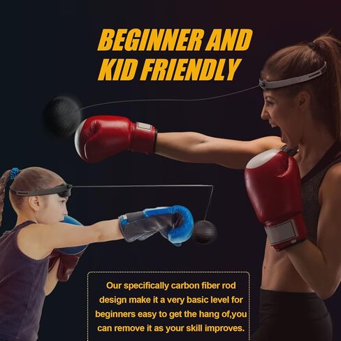 كرة الملاكمة العاكسة، معدات ملاكمة MMA قابلة للتعديل للبالغين والأطفال، سرعة اللكم والتدريب على التنسيق بين اليد والعين ومستويين من الصعوبة in Kuwait