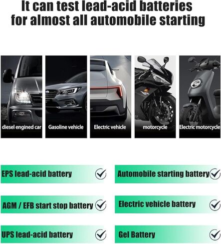 E8188 جهاز اختبار بطارية السيارة 12 فولت، جهاز اختبار مولد التيار المتردد للسيارات 100-2000 CCA، محلل بطارية السيارة الرقمي، جهاز اختبار نظام التدوير للسيارة واليخوت ذات الدفع الرباعي in Kuwait