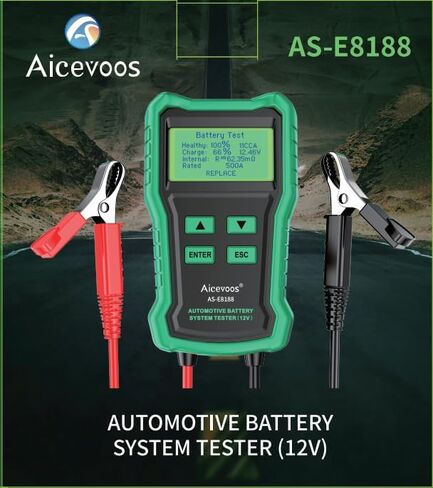 E8188 جهاز اختبار بطارية السيارة 12 فولت، جهاز اختبار مولد التيار المتردد للسيارات 100-2000 CCA، محلل بطارية السيارة الرقمي، جهاز اختبار نظام التدوير للسيارة واليخوت ذات الدفع الرباعي in Kuwait