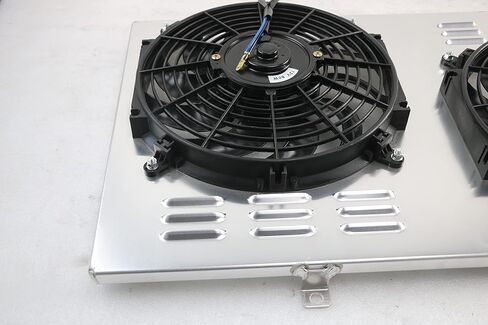 غطاء مشعاع ألومنيوم CoolingCare + مروحة تبريد كهربائية 2 × 12 بوصة لشاحنة الضواحي من سلسلة Chey GMC C/K موديل 1967-72 in Kuwait