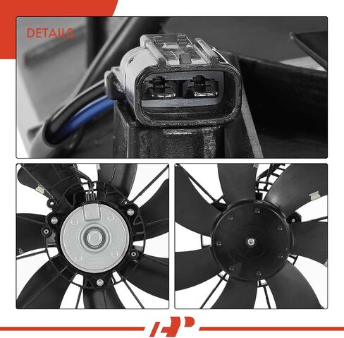 مجموعة مروحة تبريد رادياتير المحرك A-Premium متوافقة مع موديلات مختارة من Honda وAcura - Accord 2008-2012، Crosstour 2012-2015، TSX 2009-2014 - استبدال # 38615R40A01، 38616R40A01 in Saudi Arabia