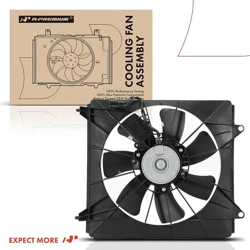 مجموعة مروحة تبريد رادياتير المحرك A-Premium متوافقة مع موديلات مختارة من Honda وAcura - Accord 2008-2012، Crosstour 2012-2015، TSX 2009-2014 - استبدال # 38615R40A01، 38616R40A01 in Saudi Arabia