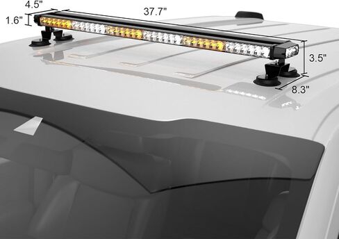 FLYCLE 29 Inch 56 LED Strobe Light Bar, Double Side Flashing High Intensity Emergency Strobe Light Bars for Trucks Safety Construction Vehicles with 7x4 Strong Magnetic Base(Amber) in Saudi Arabia