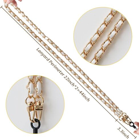 2 حزمة من سلسلة الهاتف حول الجسم، حبل للهاتف الخلوي مع علامة تبويب حبل الهاتف، حزام كتف جلدي + معدني، أشرطة هاتف قابلة للتعديل لمعظم حقائب الهواتف in Kuwait