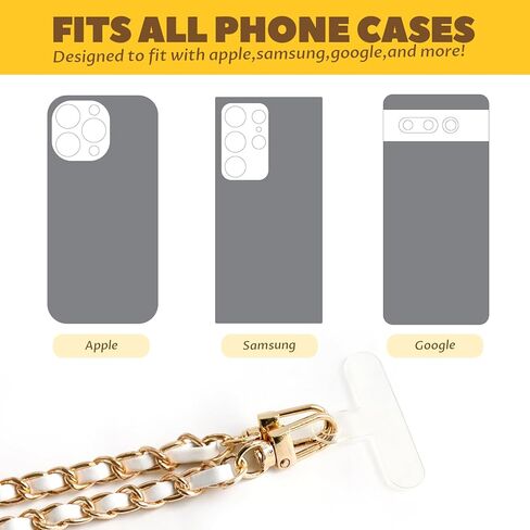 2 حزمة من سلسلة الهاتف حول الجسم، حبل للهاتف الخلوي مع علامة تبويب حبل الهاتف، حزام كتف جلدي + معدني، أشرطة هاتف قابلة للتعديل لمعظم حقائب الهواتف in Kuwait