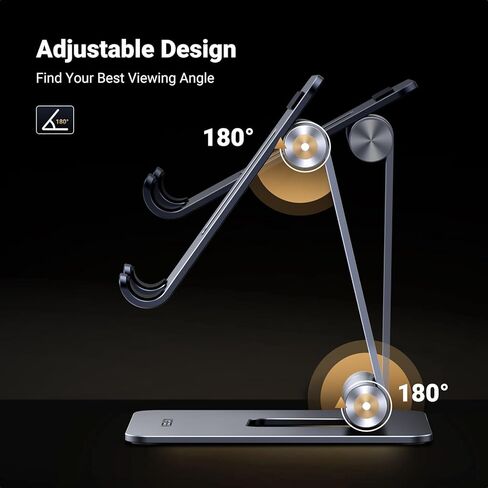 حامل تابلت من يوجرين للمكتب، حامل تابلت من الألومنيوم قابل للتعديل، حامل محمول قابل للطي ملحقات مكتب المنزل متوافق مع iPad Pro 12.9/ iPad Air/ipad Mini 6/5 in Kuwait