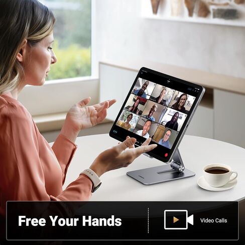 حامل تابلت من يوجرين للمكتب، حامل تابلت من الألومنيوم قابل للتعديل، حامل محمول قابل للطي ملحقات مكتب المنزل متوافق مع iPad Pro 12.9/ iPad Air/ipad Mini 6/5 in Kuwait