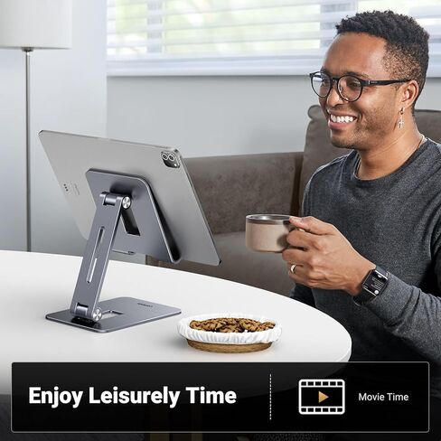 حامل تابلت من يوجرين للمكتب، حامل تابلت من الألومنيوم قابل للتعديل، حامل محمول قابل للطي ملحقات مكتب المنزل متوافق مع iPad Pro 12.9/ iPad Air/ipad Mini 6/5 in Kuwait