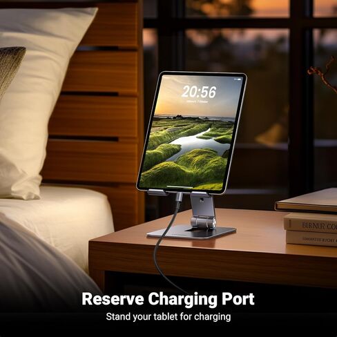 حامل تابلت من يوجرين للمكتب، حامل تابلت من الألومنيوم قابل للتعديل، حامل محمول قابل للطي ملحقات مكتب المنزل متوافق مع iPad Pro 12.9/ iPad Air/ipad Mini 6/5 in Kuwait