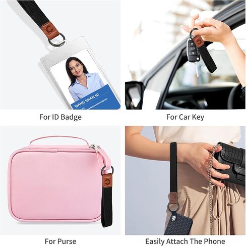 2 pack Stretchy KeyChain, Portability Braided Wrist Lanyard for Keys,Key Chains for Women Men Car Keys Phone Case Wallet ID Card Badges(Sandy Pink/Starligh) in Saudi Arabia