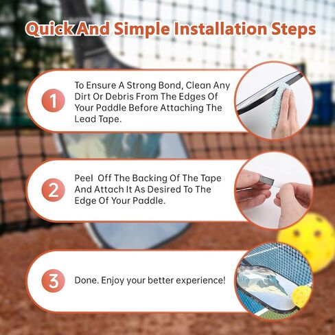 Pickleball Lead Tape - Super High Adhesive Lead Tape - Designed Specifically for Pickleball Paddles - Building The Perfect Moment of Hitting a Ball can Make You a Better Player. in Saudi Arabia