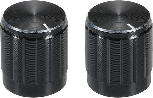 MECCANIXITY Potentiometer Control Knob ABS Guitar Knob for 6mm D Type Shaft Electric Guitar Power Amplifiers Stereos,Bass 180 Degrees Aluminum Plastic Knob Black 2PCS in Saudi Arabia