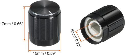 MECCANIXITY Potentiometer Control Knob ABS Guitar Knob for 6mm D Type Shaft Electric Guitar Power Amplifiers Stereos,Bass 180 Degrees Aluminum Plastic Knob Black 2PCS in Saudi Arabia