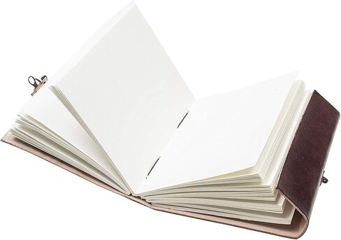 دفتر مذكرات جلدي بتصميم حصان عتيق من الجلد (ورق مصنوع يدويًا) - غلاف قبطي مع قفل للإغلاق (حصان) in Kuwait