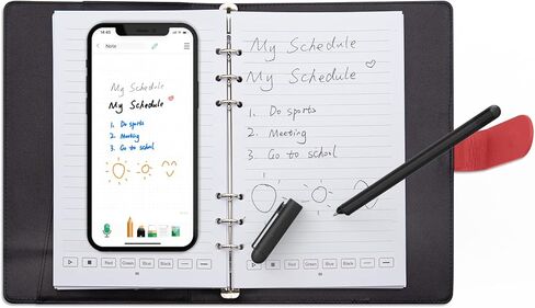 مجموعة SyncPen3 - قلم ذكي NEWYES + دفتر ذكي، قلم رقمي للتعرف الضوئي على الحروف للطلاب، المصمم، رجل الأعمال، تسجيل الملاحظات، بلوتوث، لاسلكي، iOS in Kuwait