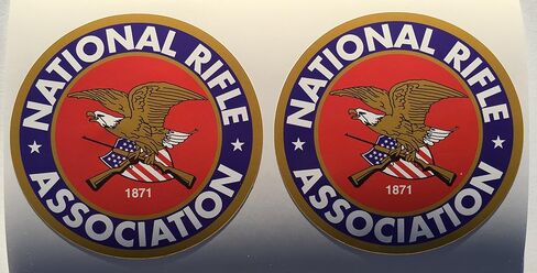 2 ملصق مقطوع بالقالب من الرابطة الوطنية للبنادق NRA in Kuwait
