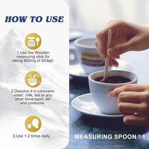 راتنج شيلاجيت للرجال والنساء، مكمل شيلاجيت مع 85+ من المعادن النزرة وحمض الفولفيك للطاقة والتركيز ودعم الدماغ والمناعة، تغذية عالية، أقصى قدر من الفعالية، 100 حصة / 60 جم in Kuwait