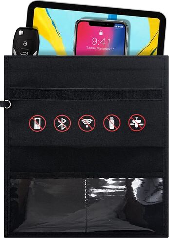 Faraday Bag Car Key Fob Protector,Signal Blocking Bag Mobile Phone Anti-Radiation Pouch Signal Shielding Bag Faraday Cage Car Accessories in Saudi Arabia