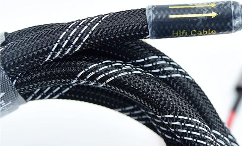 20ft 2packs 13awg كابل مكبر الصوت قسط الثقيلة مضفر سلك مزدوج الموز 2 التوصيل إلى 4 مقابس ذكر الموز قسم التردد 2 مقابس الموز - 4 مقابس الموز 1 زوج in Saudi Arabia