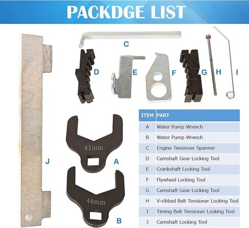 مجموعة أدوات توقيت محاذاة عمود الحدبات للمحرك غنية 10 قطع متوافقة مع تشيفي كروز أفيو ألفا روميو فيات 16 فولت 1.8 1.6 1.4 EN 6340 EN 6333 مع مفتاحي مضخة مياه in Kuwait