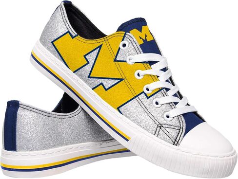 حذاء قماشي نسائي لامع من FOCO Michigan Wolverines NCAA - 6 in Kuwait