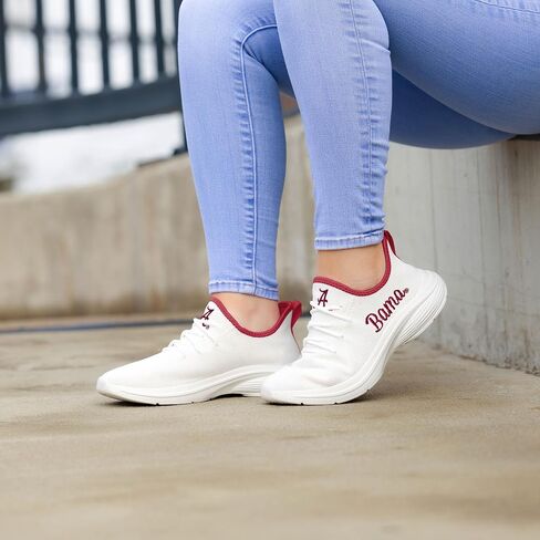 FOCO Alabama Crimson Tide NCAA Womens Midsole White Sneakers - 7 in Saudi Arabia