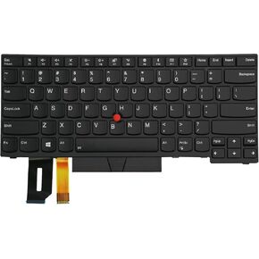 AUTENS Replacement US Keyboard for Lenovo ThinkPad E480 E485 L480 T480s E490 E495 T490 L490 R480 R490 Laptop Backlight